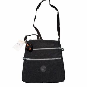 Kipling Black Crossbody Bag with Zipper Details